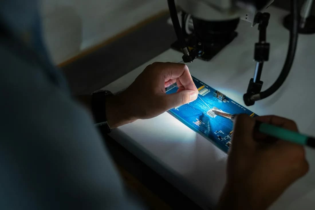 Trabalho técnico de precisão no desenvolvimento de uma placa eletrônica